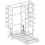 Чертеж Шкаф-кровать с диваном Диалог BMS
